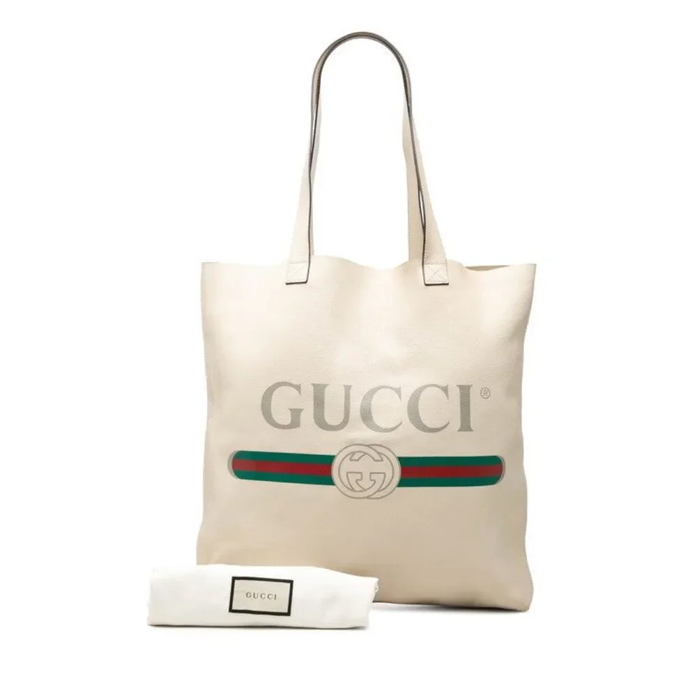 Gucci Logo Print Tote